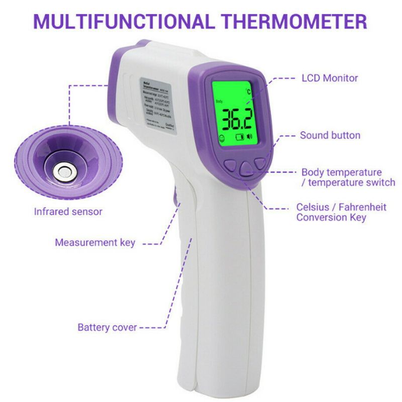 IR Infrared Digital Termometer Non-Contact Forehead Baby/Adult Body Thermometer